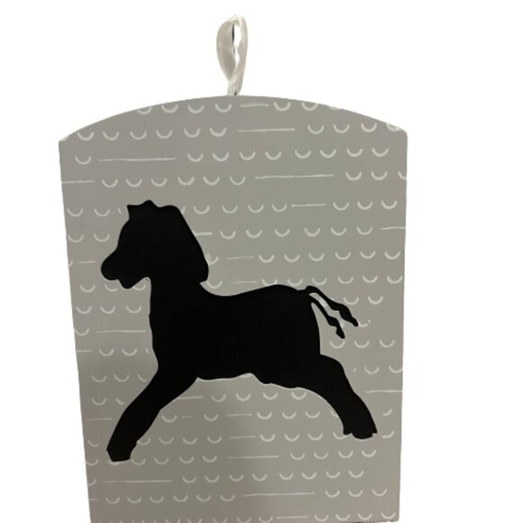 BABY Nursery Decor Reversible Chalkboard Rocking Horse - Picture 1 of 5
